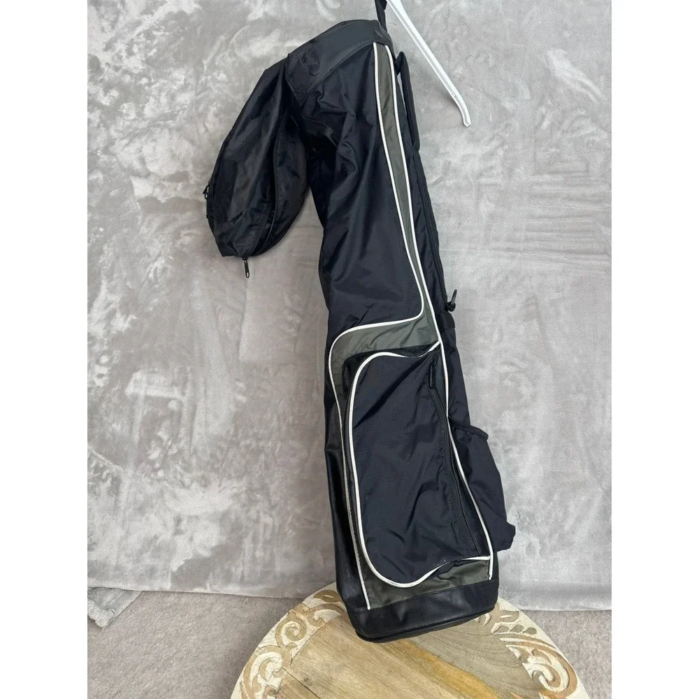Nike Golf Travel Bag Black Yellow Swoosh Hooded Carry Case